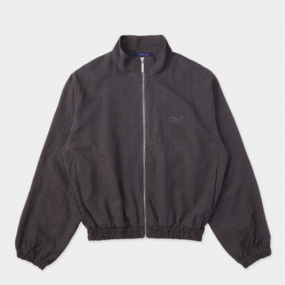 LINEN BLOUSON JACKET GRAY