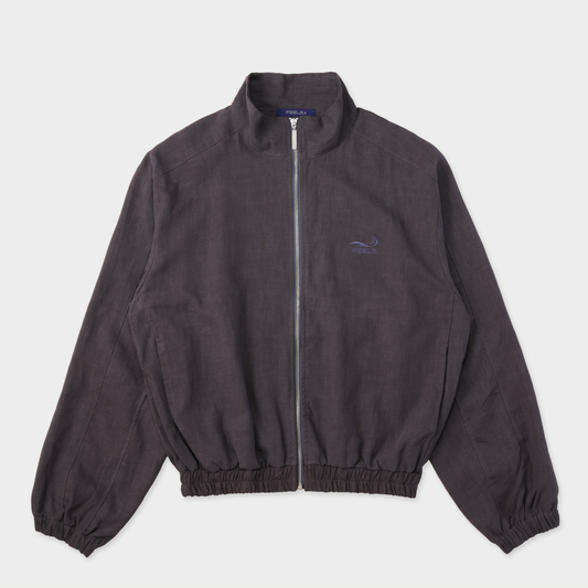 LINEN BLOUSON JACKET GRAY