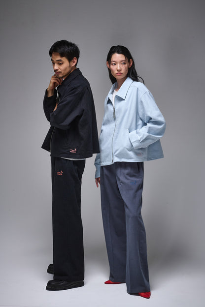LINEN SLACKS BLACK