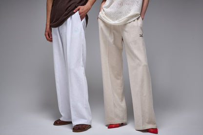 LINEN SLACKS BEIGE