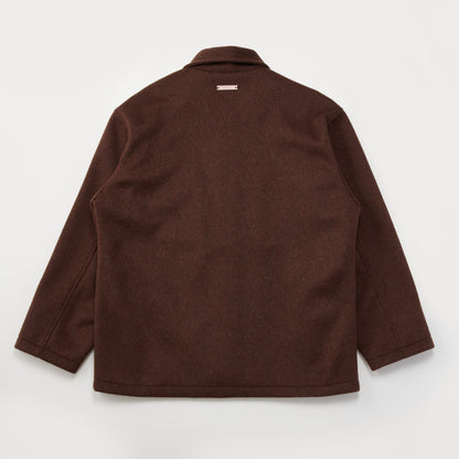 OVERSIZED WOOL COAT BROWN