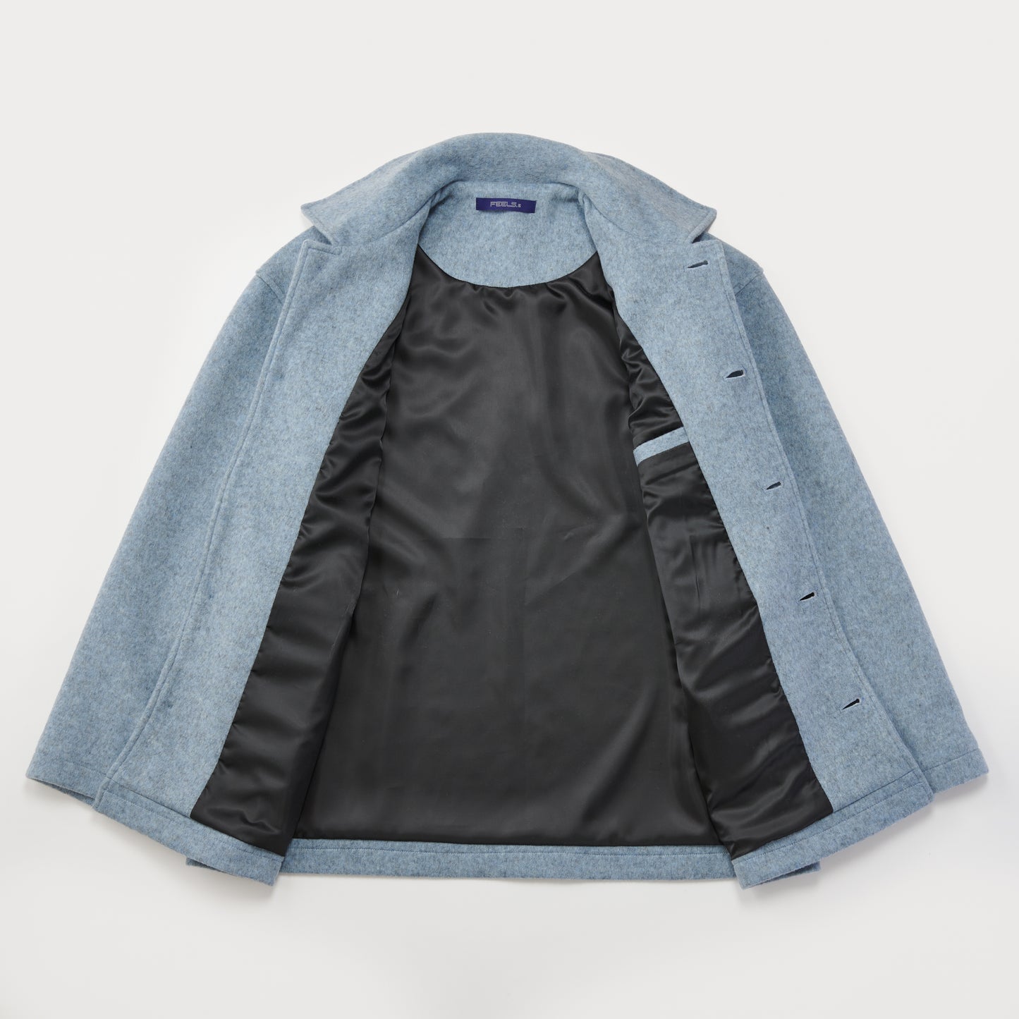 OVERSIZED WOOL COAT LIGHT BLUE