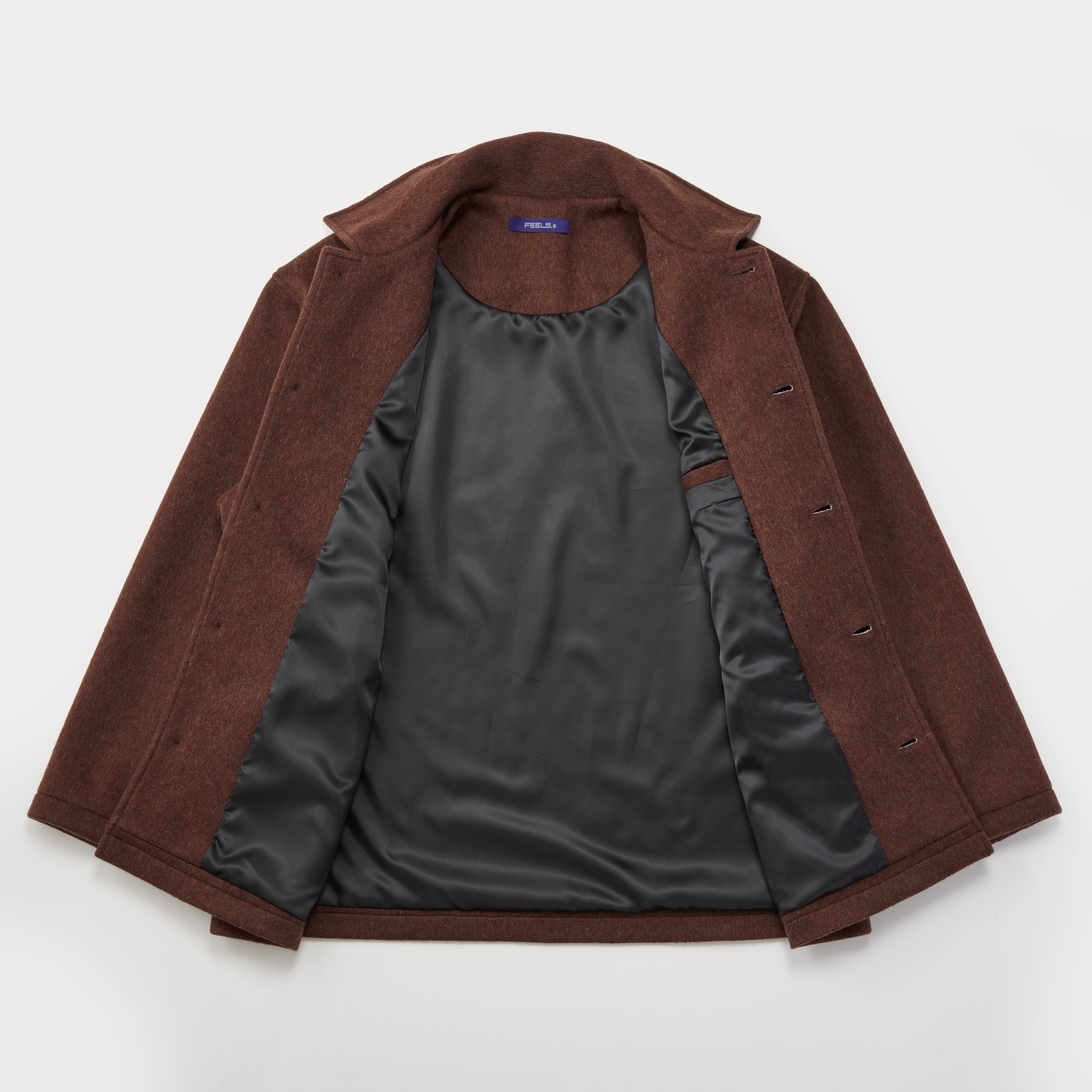 OVERSIZED WOOL COAT BROWN – FEELS.