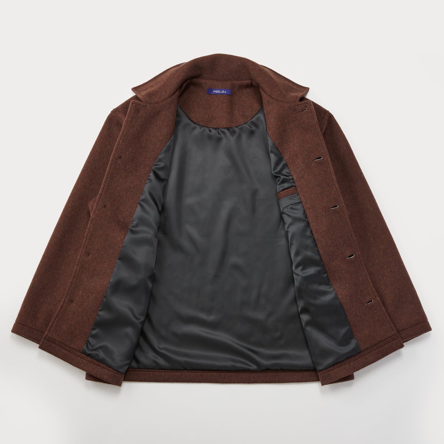 OVERSIZED WOOL COAT BROWN