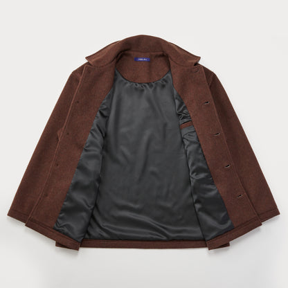 OVERSIZED WOOL COAT BROWN