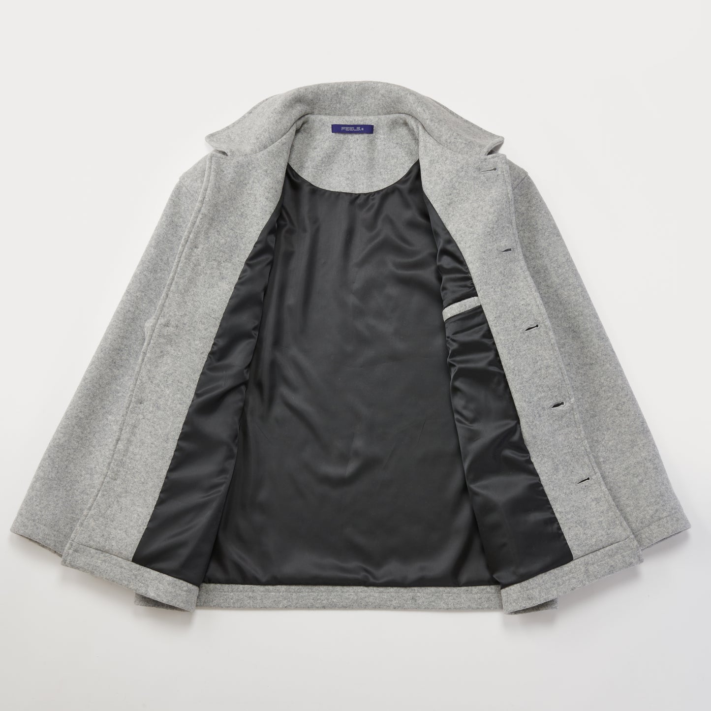 OVERSIZED WOOL COAT LIGHT GRAY