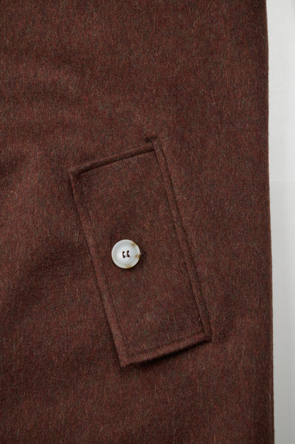 OVERSIZED WOOL COAT BROWN