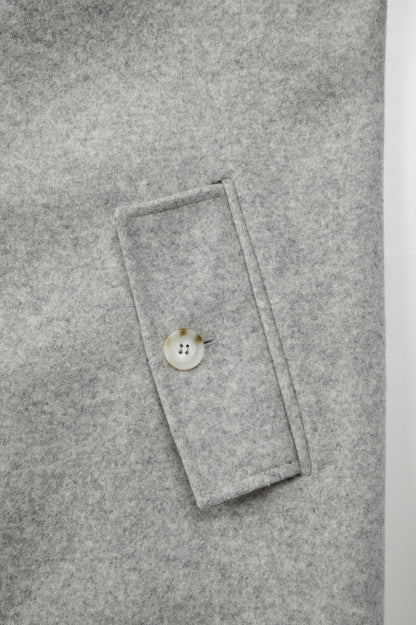 OVERSIZED WOOL COAT LIGHT GRAY