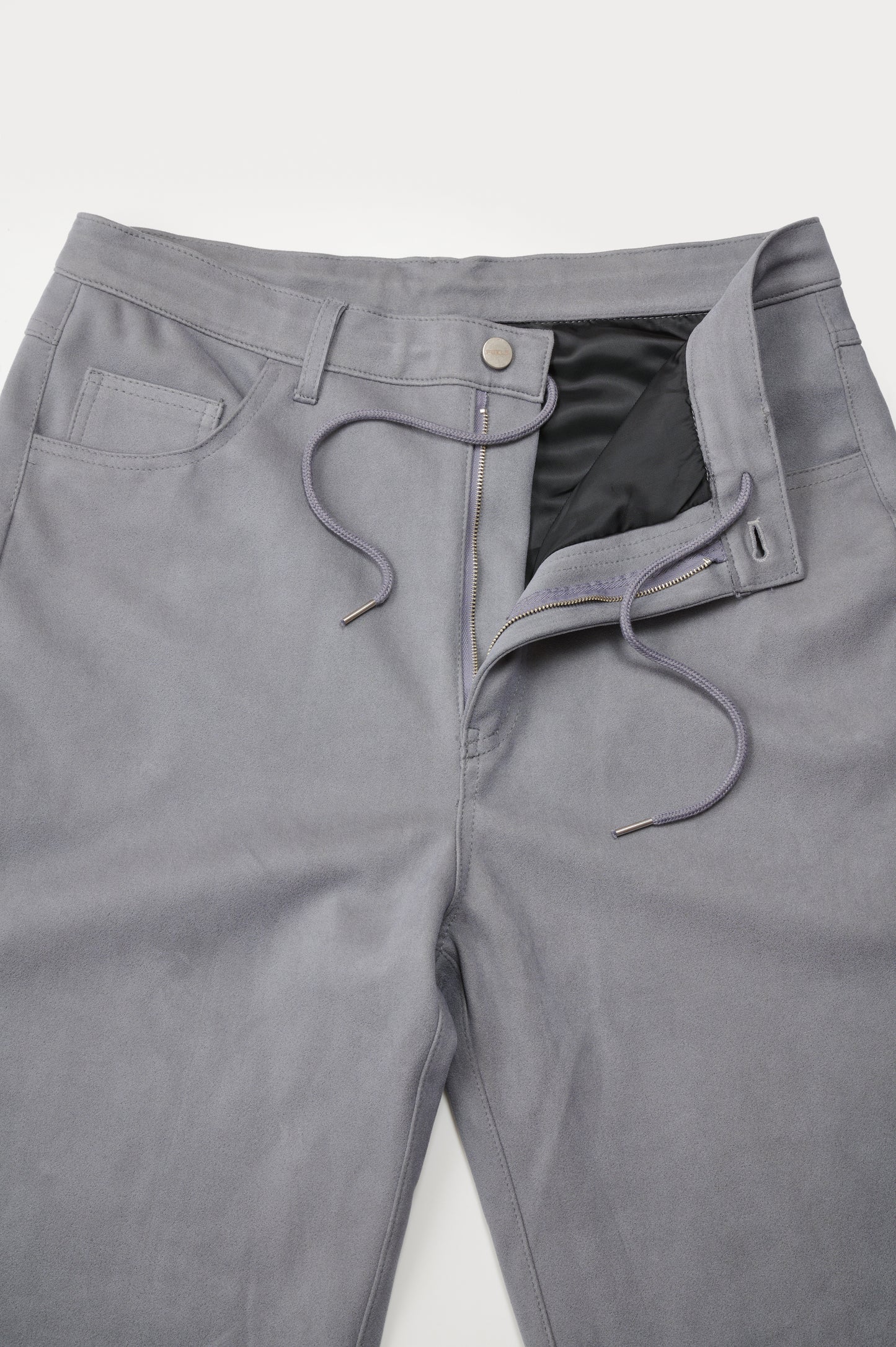 SUEDE TOUCH PANTS LIGHT GRAY
