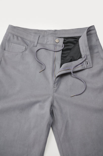 SUEDE TOUCH PANTS LIGHT GRAY