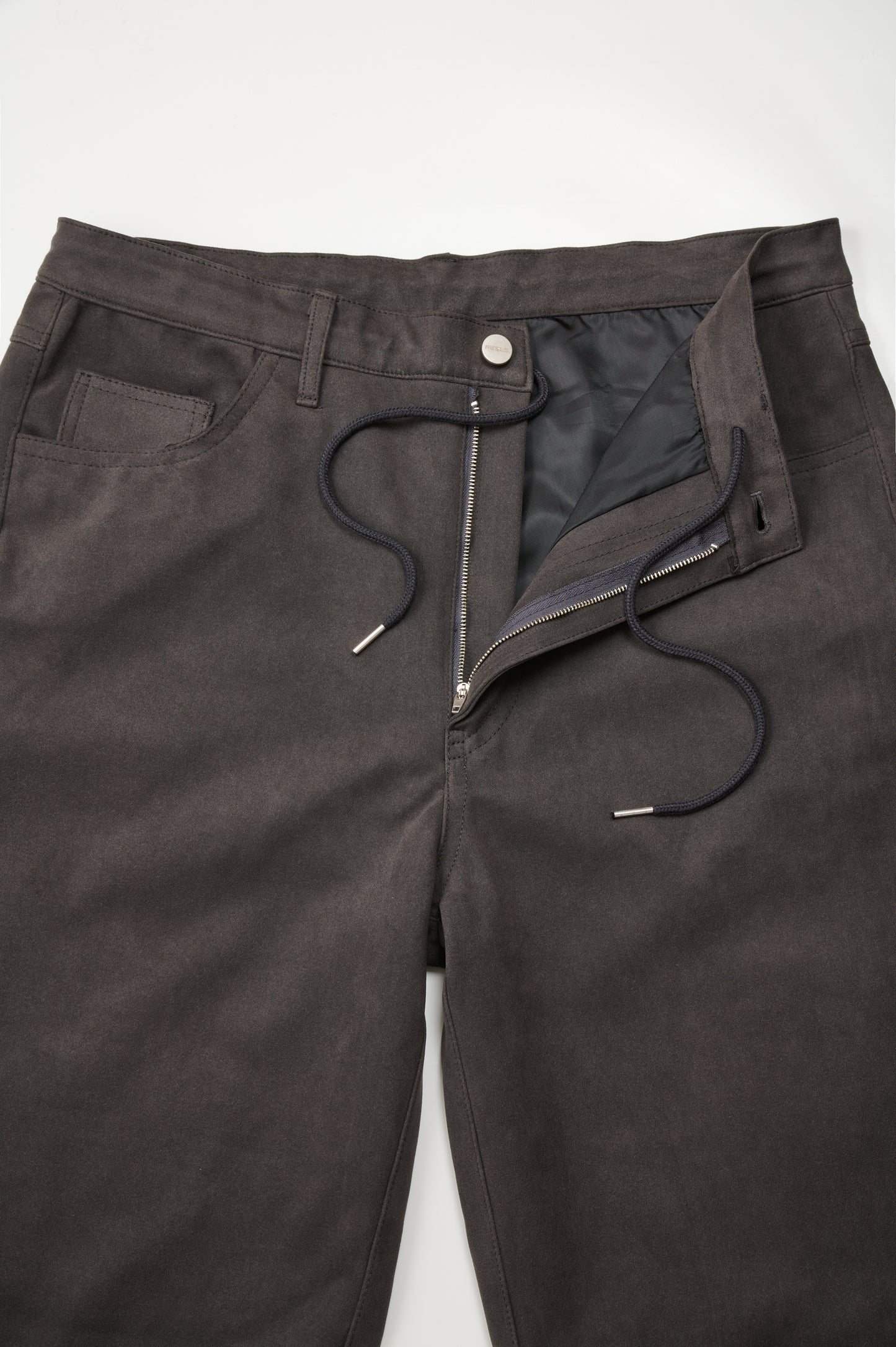 SUEDE TOUCH PANTS CHARCOAL GRAY