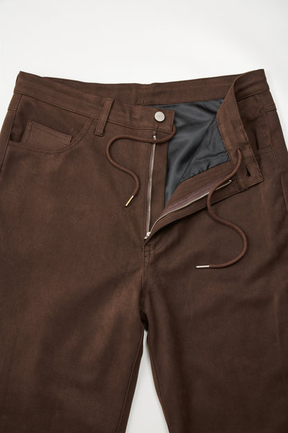 SUEDE TOUCH PANTS BROWN