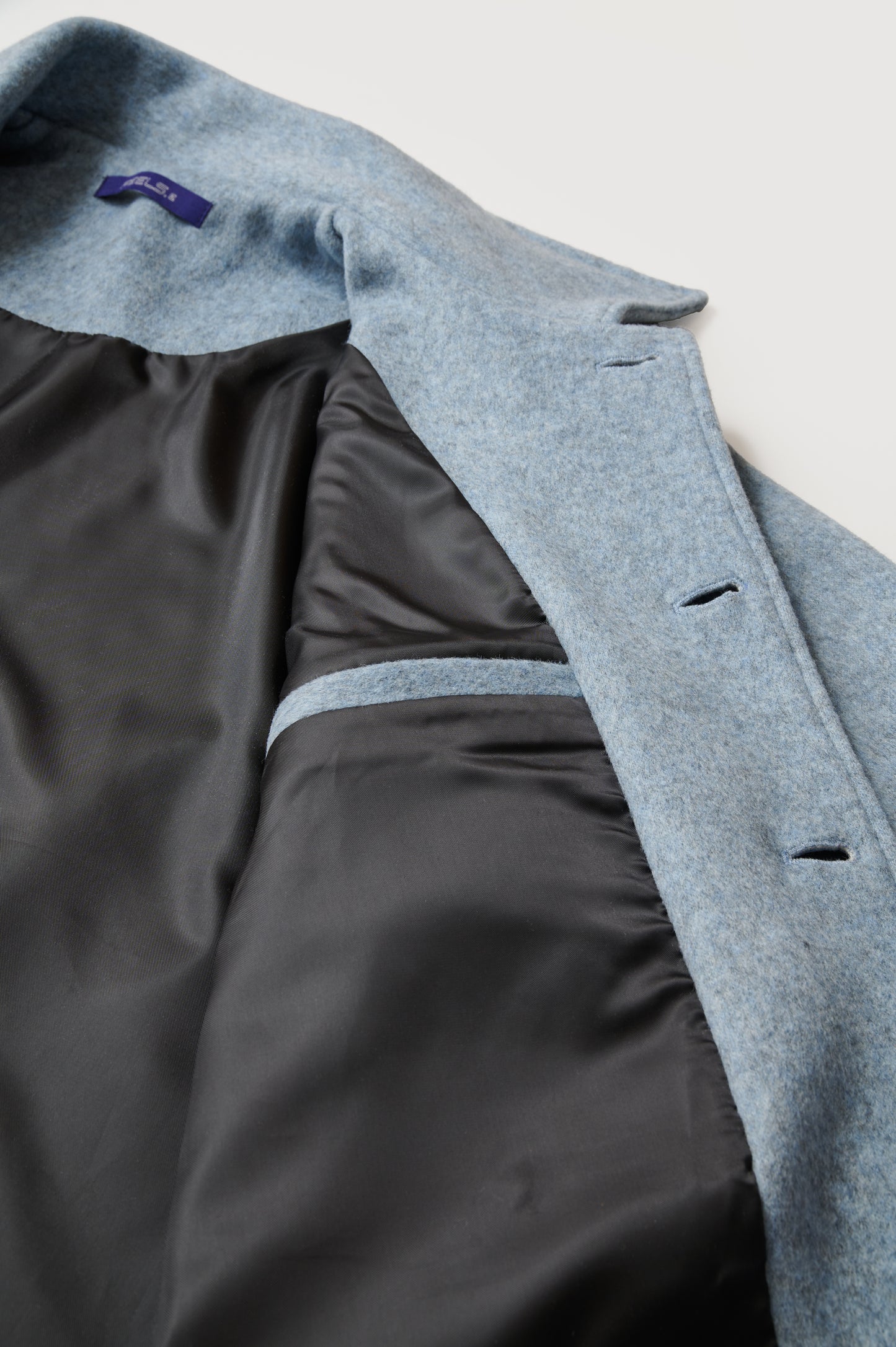 OVERSIZED WOOL COAT LIGHT BLUE