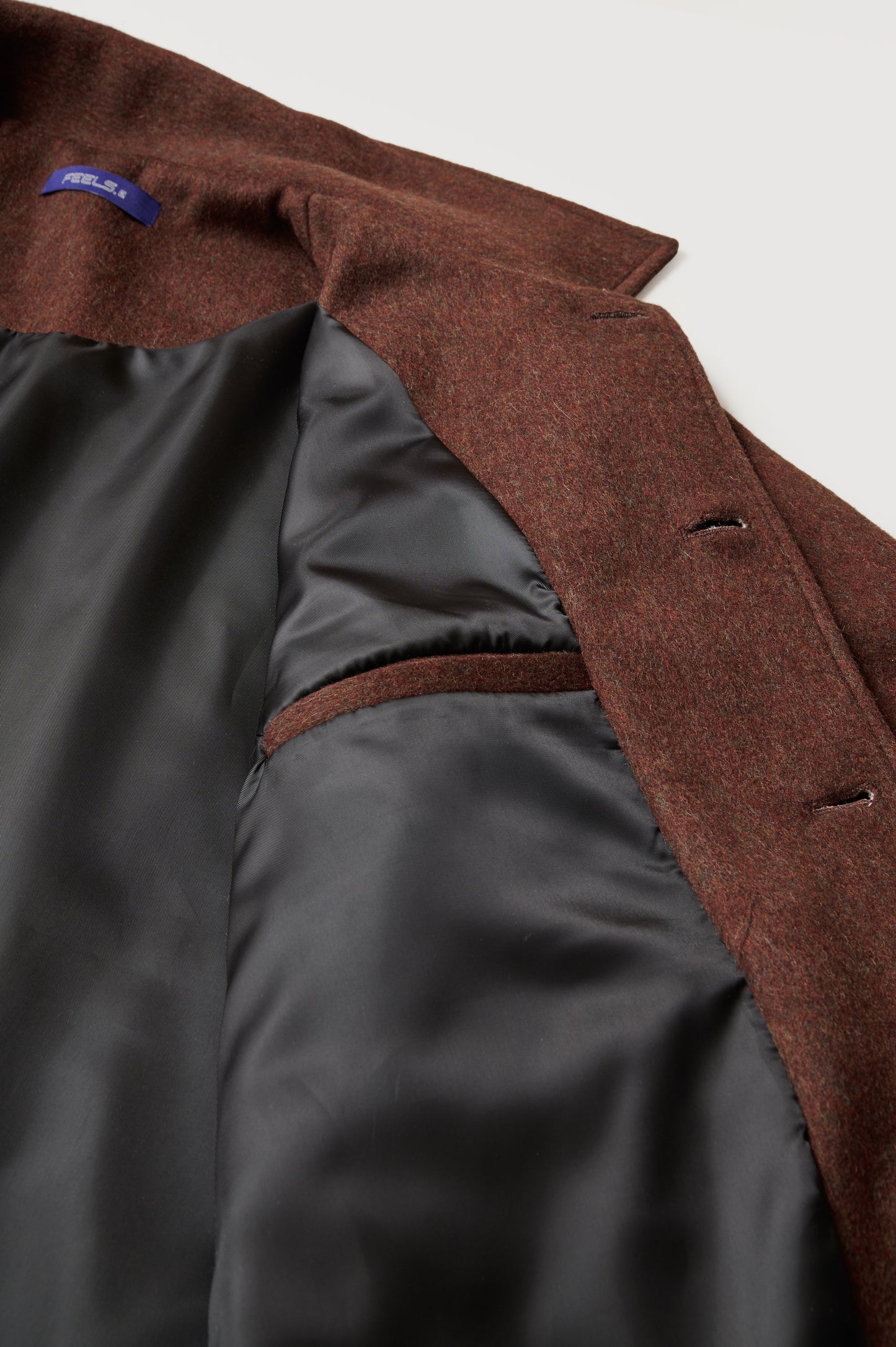 OVERSIZED WOOL COAT BROWN