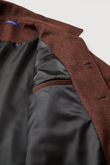 OVERSIZED WOOL COAT BROWN