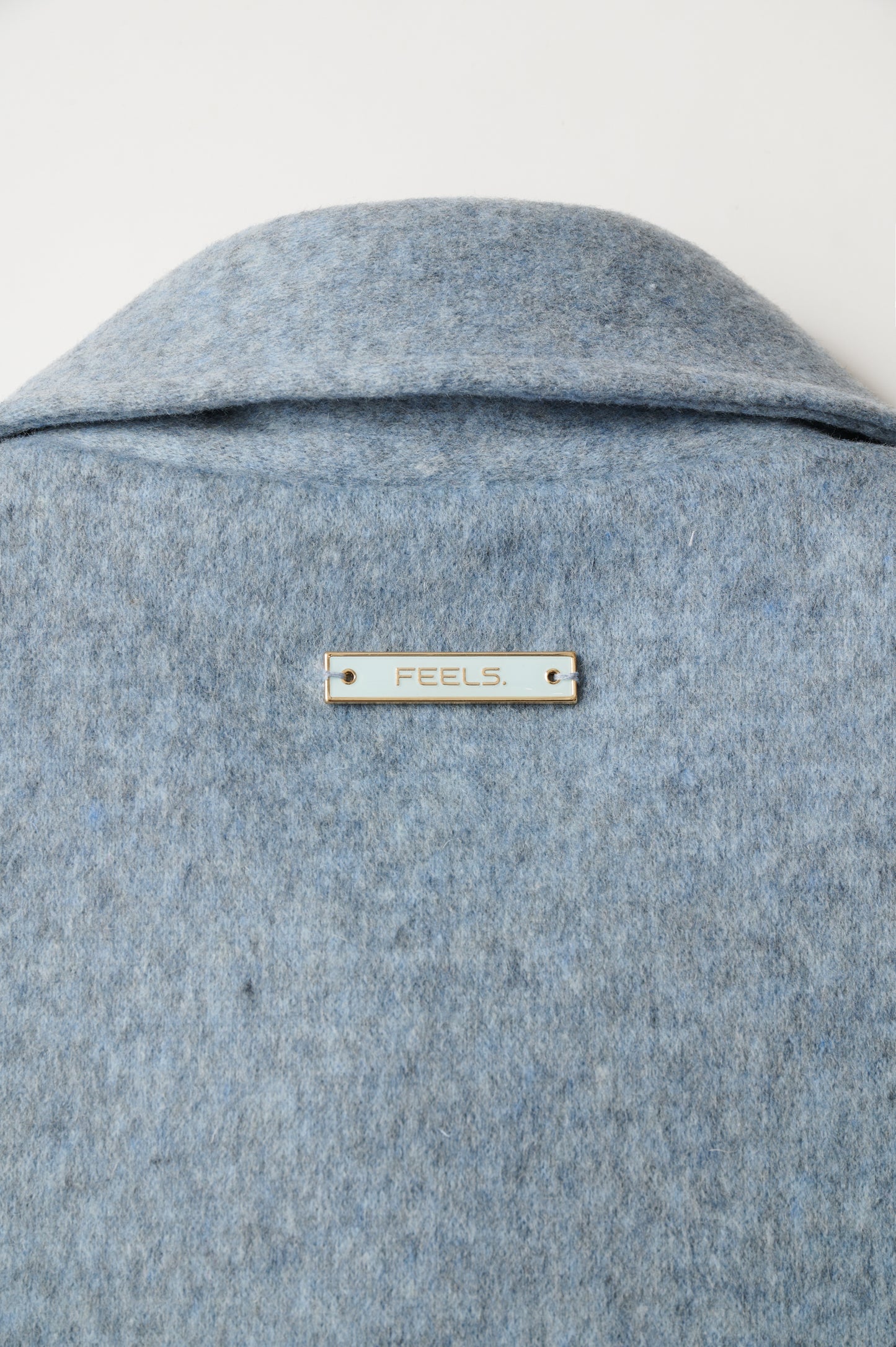 OVERSIZED WOOL COAT LIGHT BLUE
