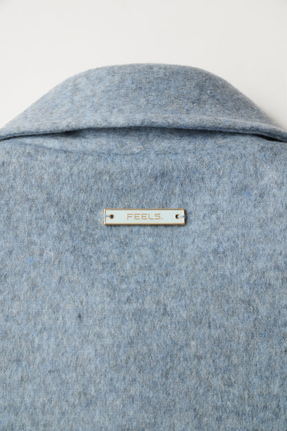 OVERSIZED WOOL COAT LIGHT BLUE