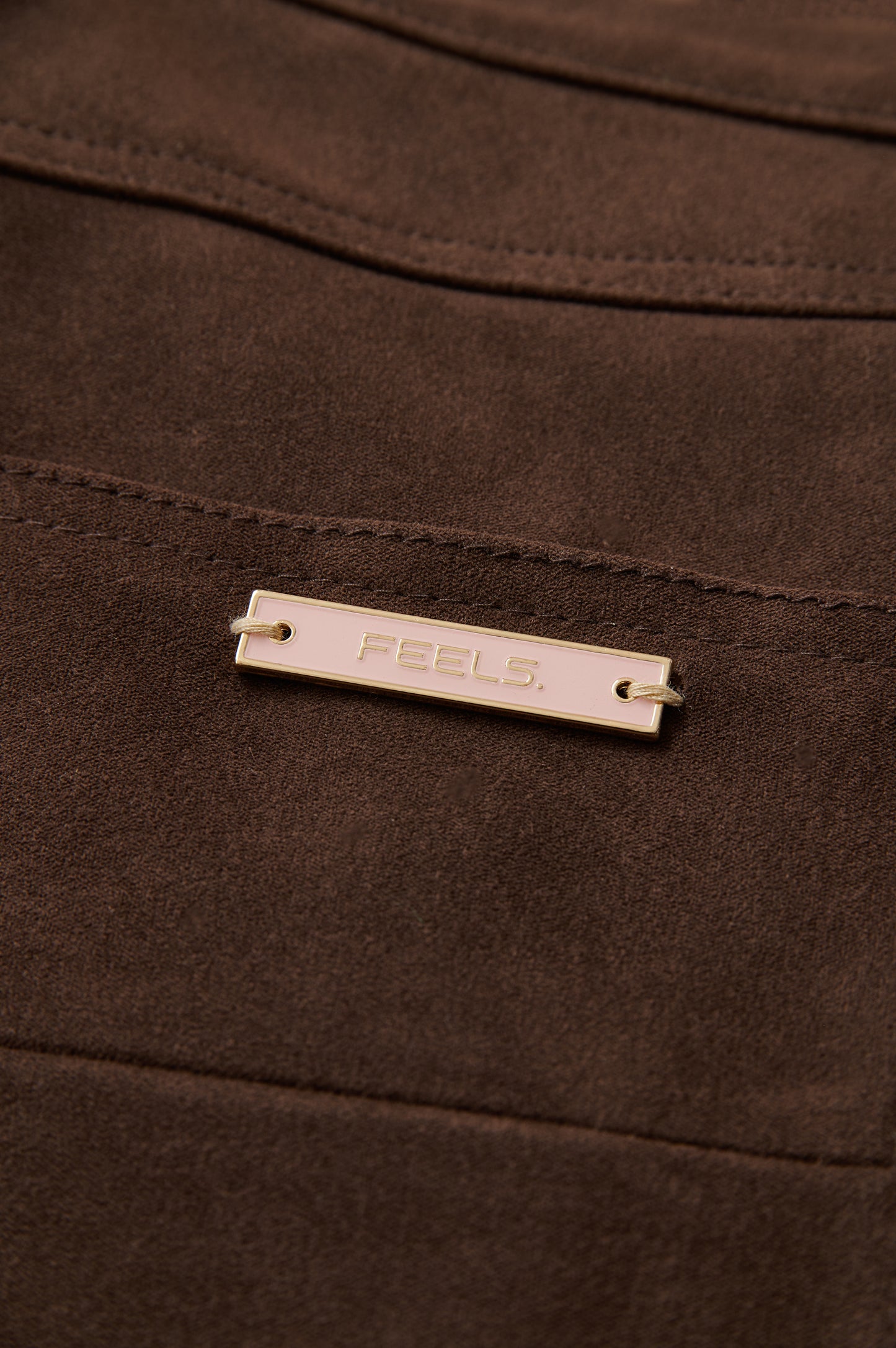 SUEDE TOUCH PANTS BROWN