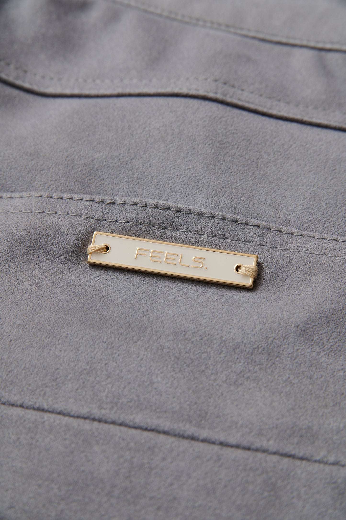 SUEDE TOUCH PANTS LIGHT GRAY