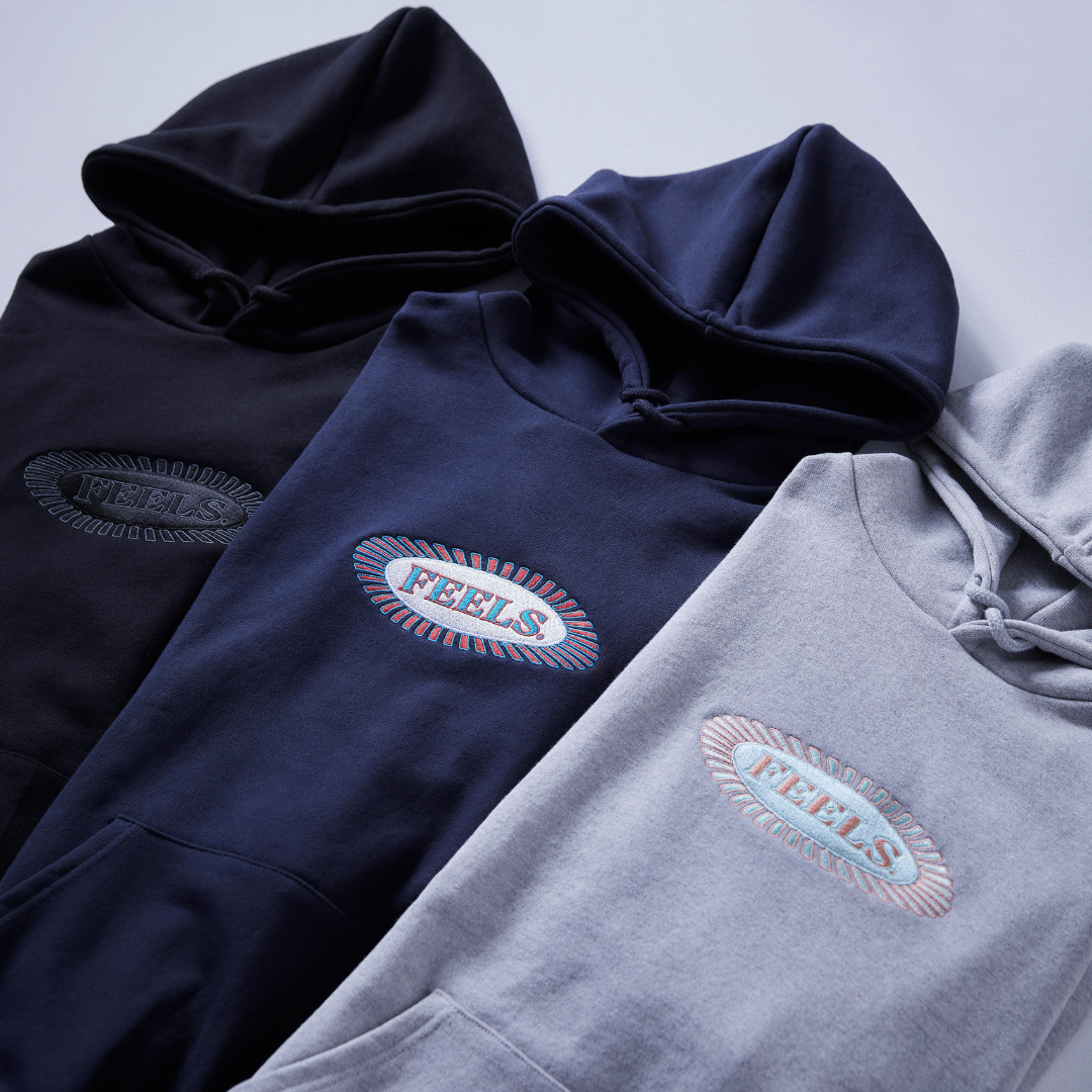 FEELS グレー フード付きパーカー HOODIE GRAY – FEELS.