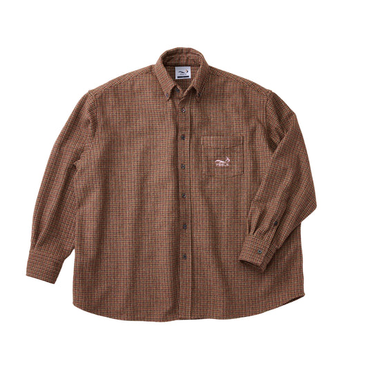 OMBRE CHECK OUTER SHIRT RED