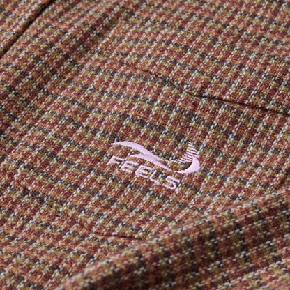 OMBRE CHECK OUTER SHIRT RED