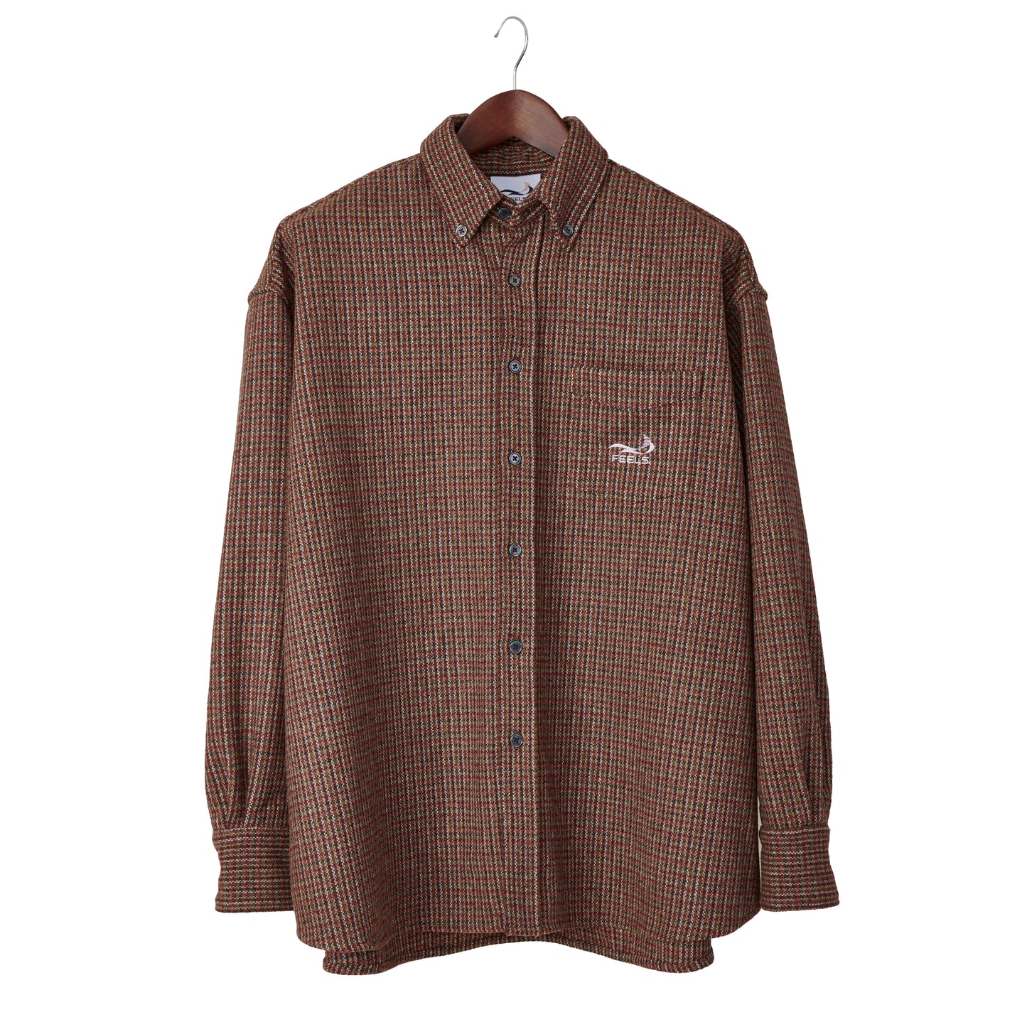 OMBRE CHECK OUTER SHIRT RED