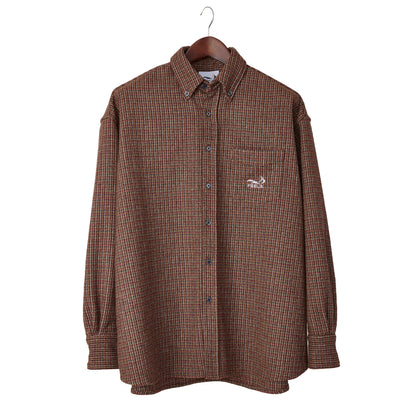 OMBRE CHECK OUTER SHIRT RED