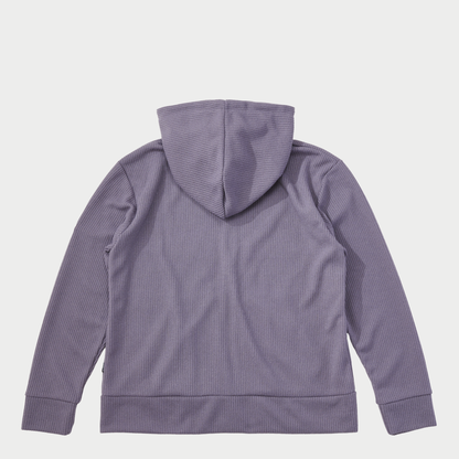 THERMAL ZIP UP HOODIE  GRAY