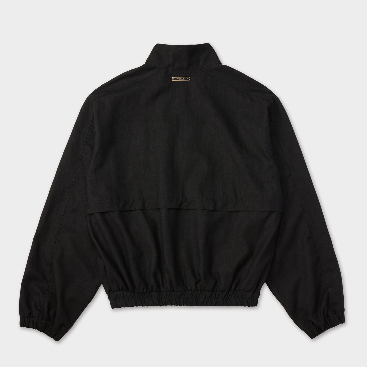LINEN BLOUSON JACKET BLACK