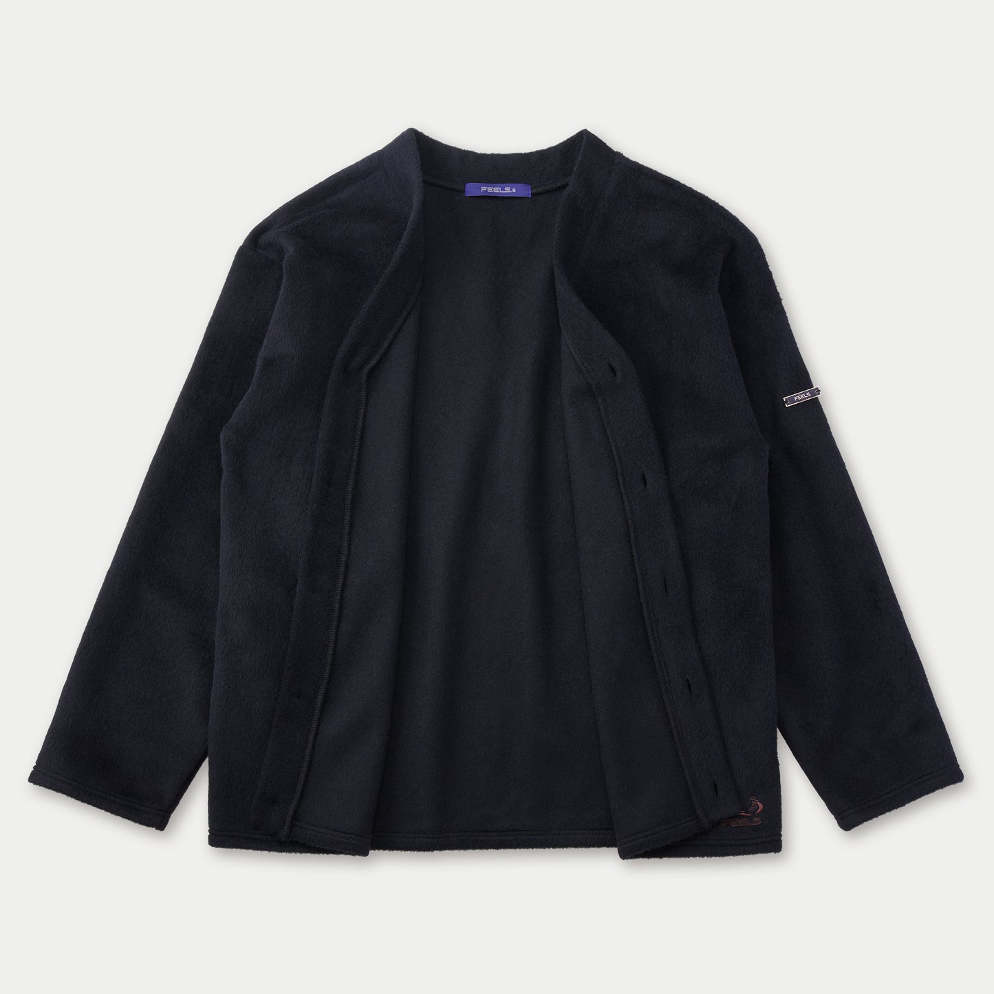 ALPACA  WOOL CARDIGAN BLACK