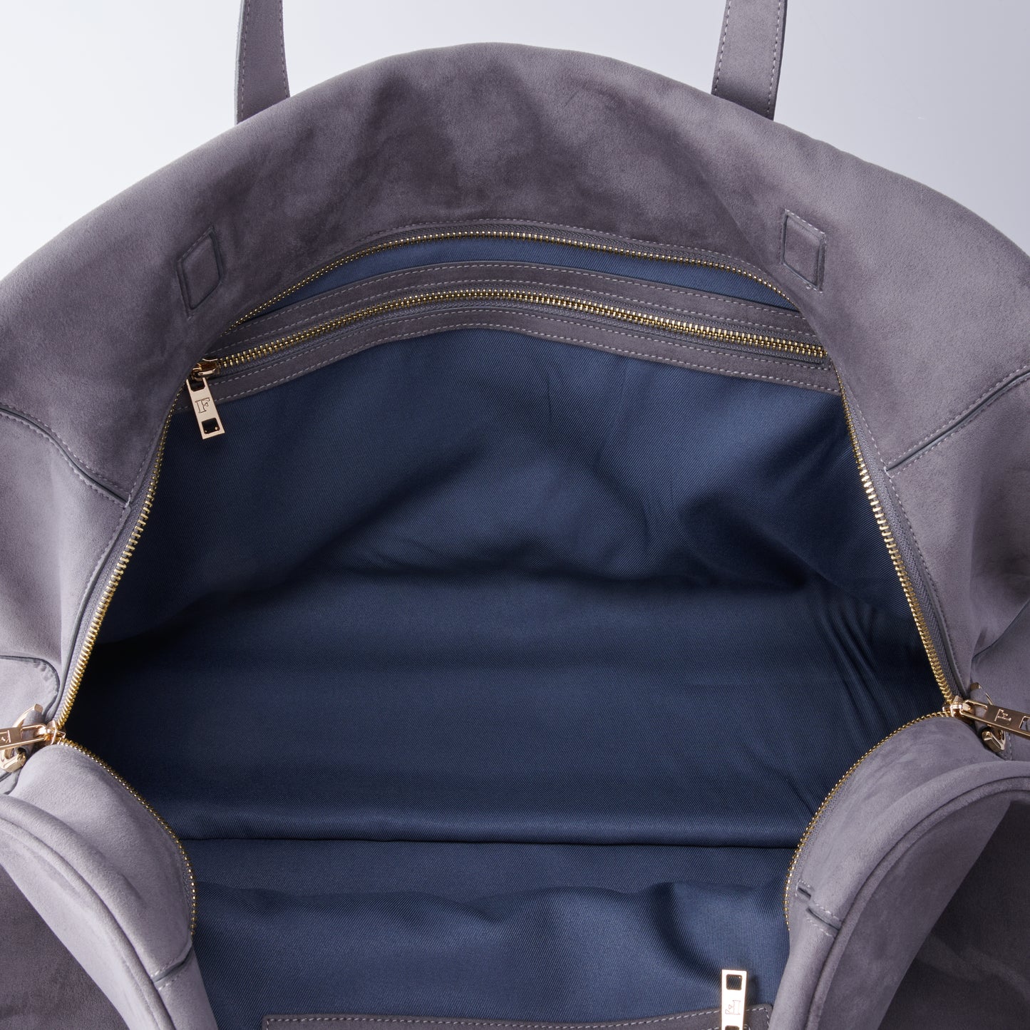 SUEDE TOUCH TRAVEL BAG GRAY