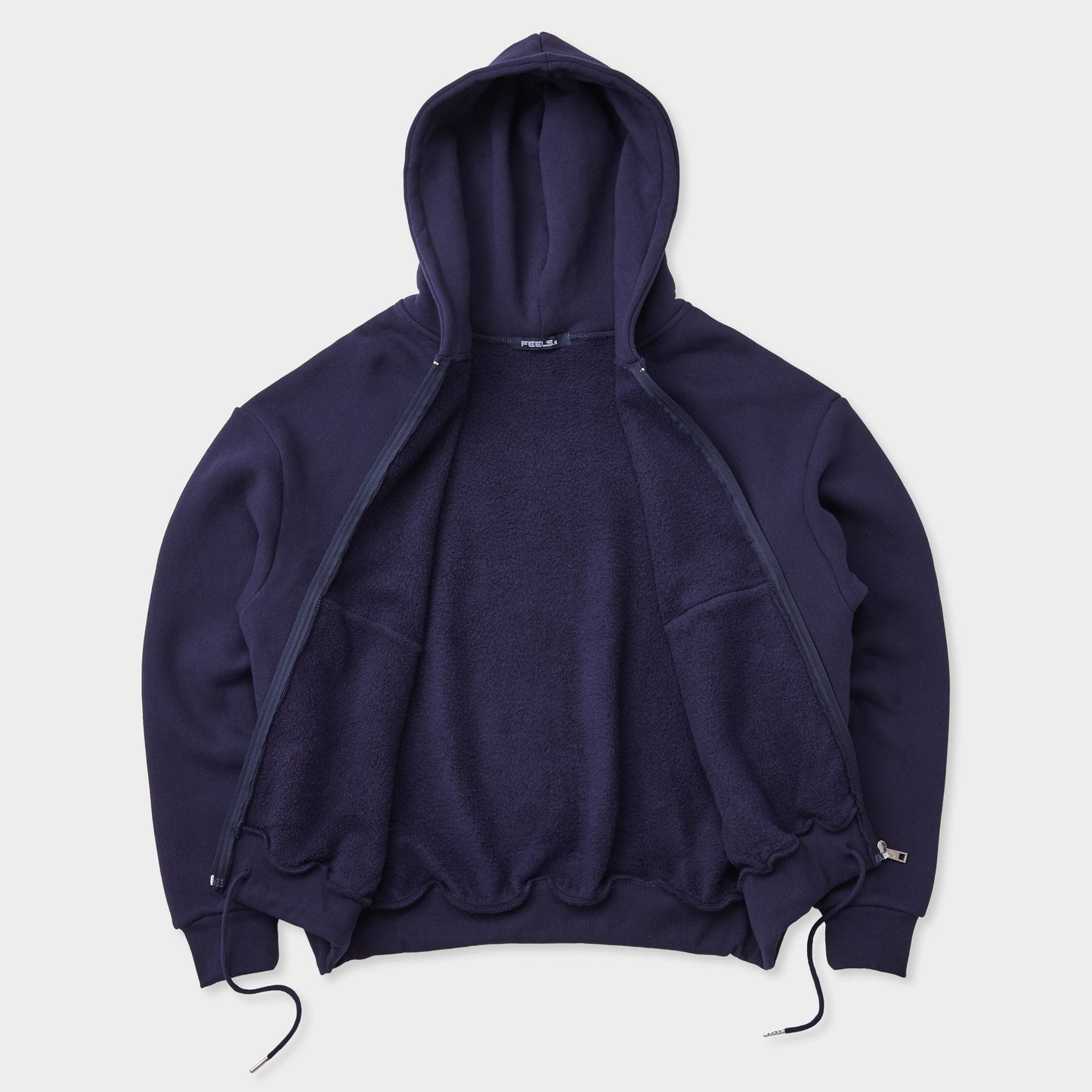 PREMIUM WEIGHT ZIP UP HOODIE NAVY