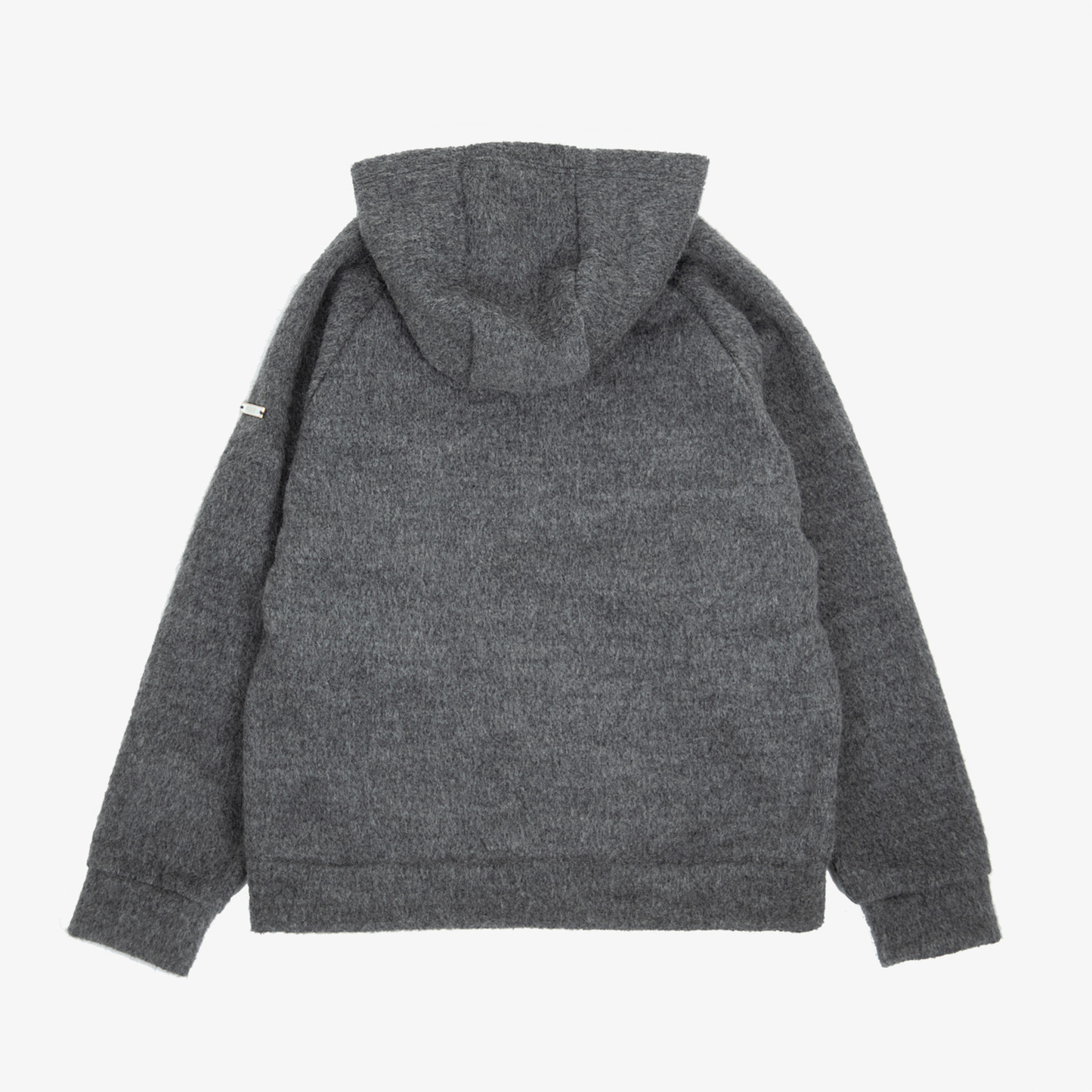 ALPACA ZIP UP HOODIE GRAY