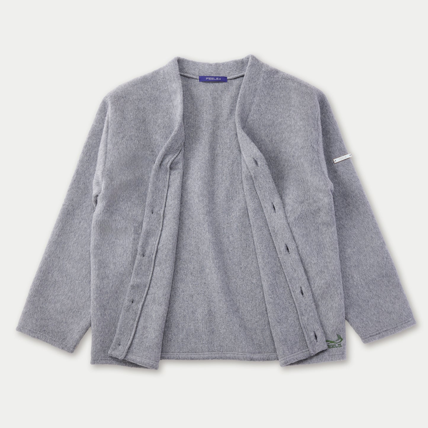 ALPACA  WOOL CARDIGAN GRAY