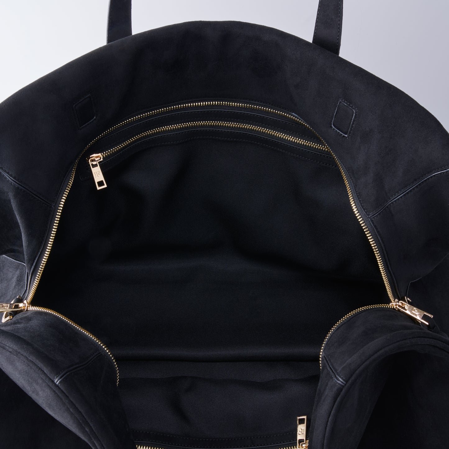 SUEDE TOUCH TRAVEL BAG BLACK
