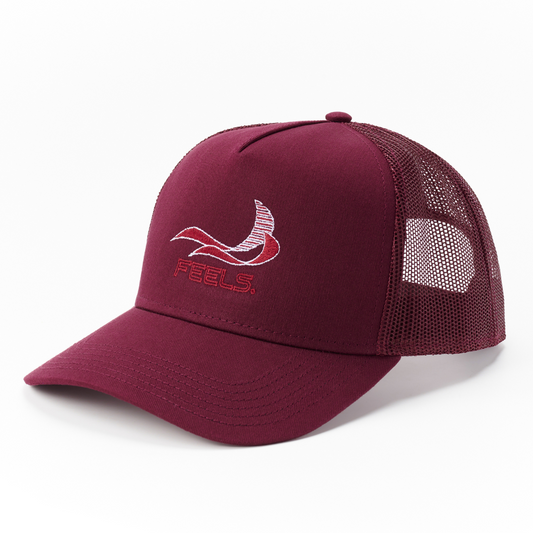 ORIGINAL MESH 5PANEL CAP WINE RED