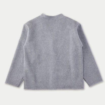 ALPACA  WOOL CARDIGAN GRAY