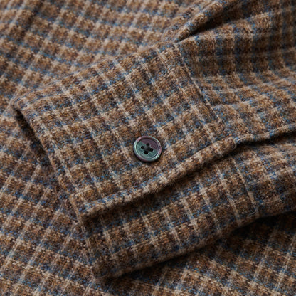 OMBRE CHECK OUTER SHIRT BLUE