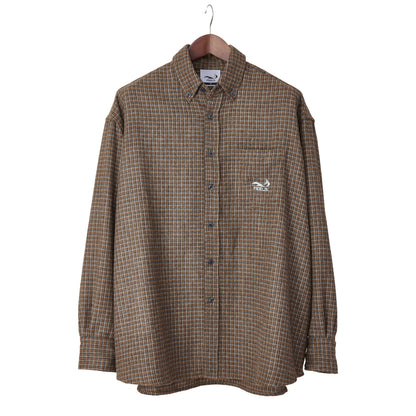 OMBRE CHECK OUTER SHIRT BLUE
