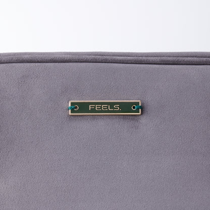 SUEDE TOUCH TRAVEL BAG GRAY