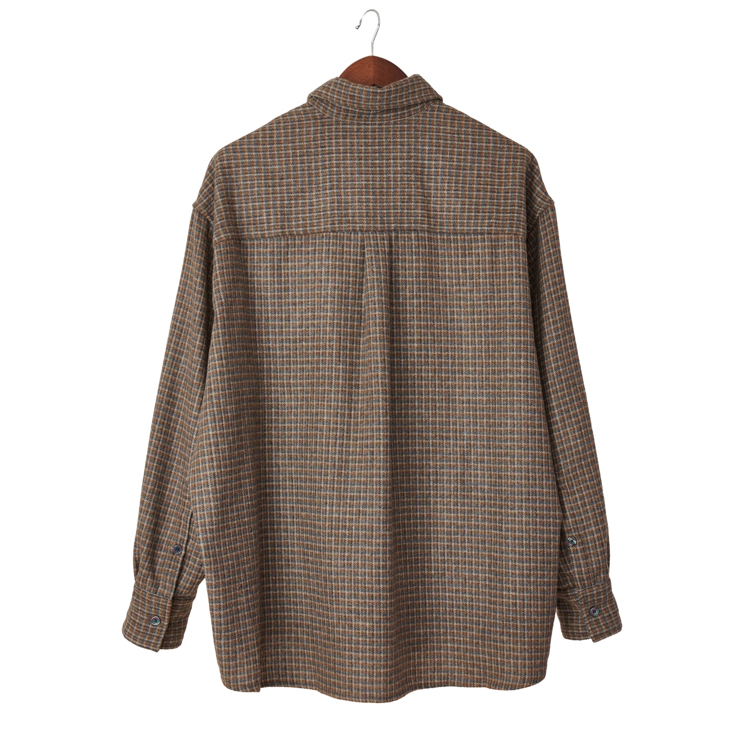 OMBRE CHECK OUTER SHIRT BLUE