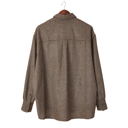 OMBRE CHECK OUTER SHIRT BLUE