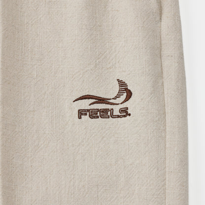 LINEN SLACKS BEIGE