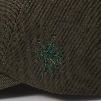 GLOBE LOGO CAP MOSS GREEN