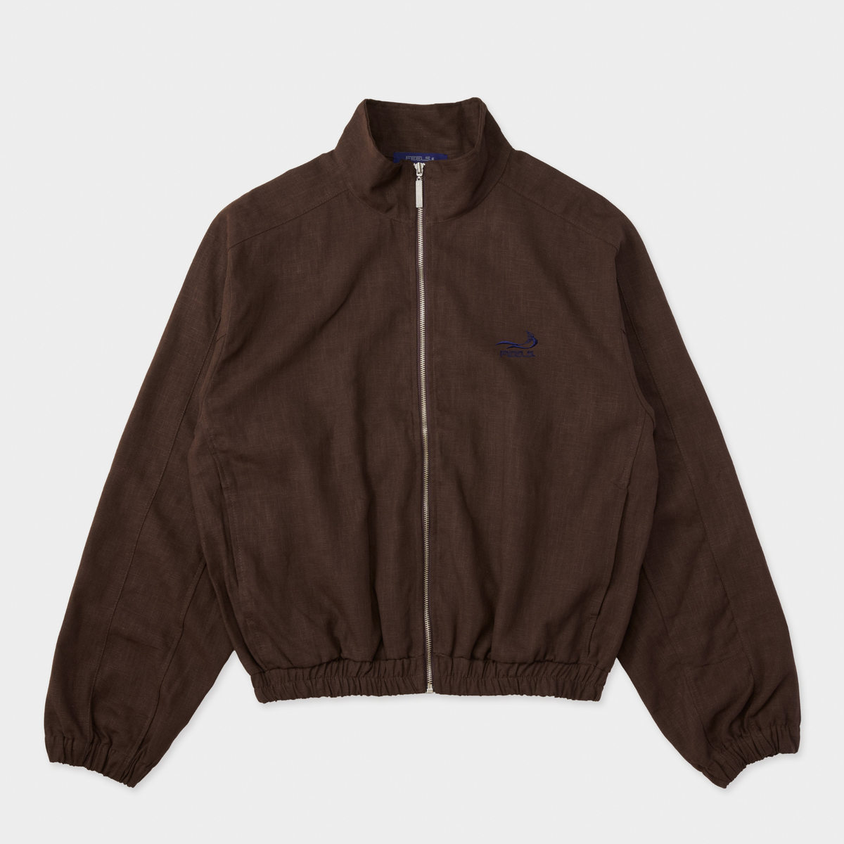 LINEN BLOUSON JACKET BROWN