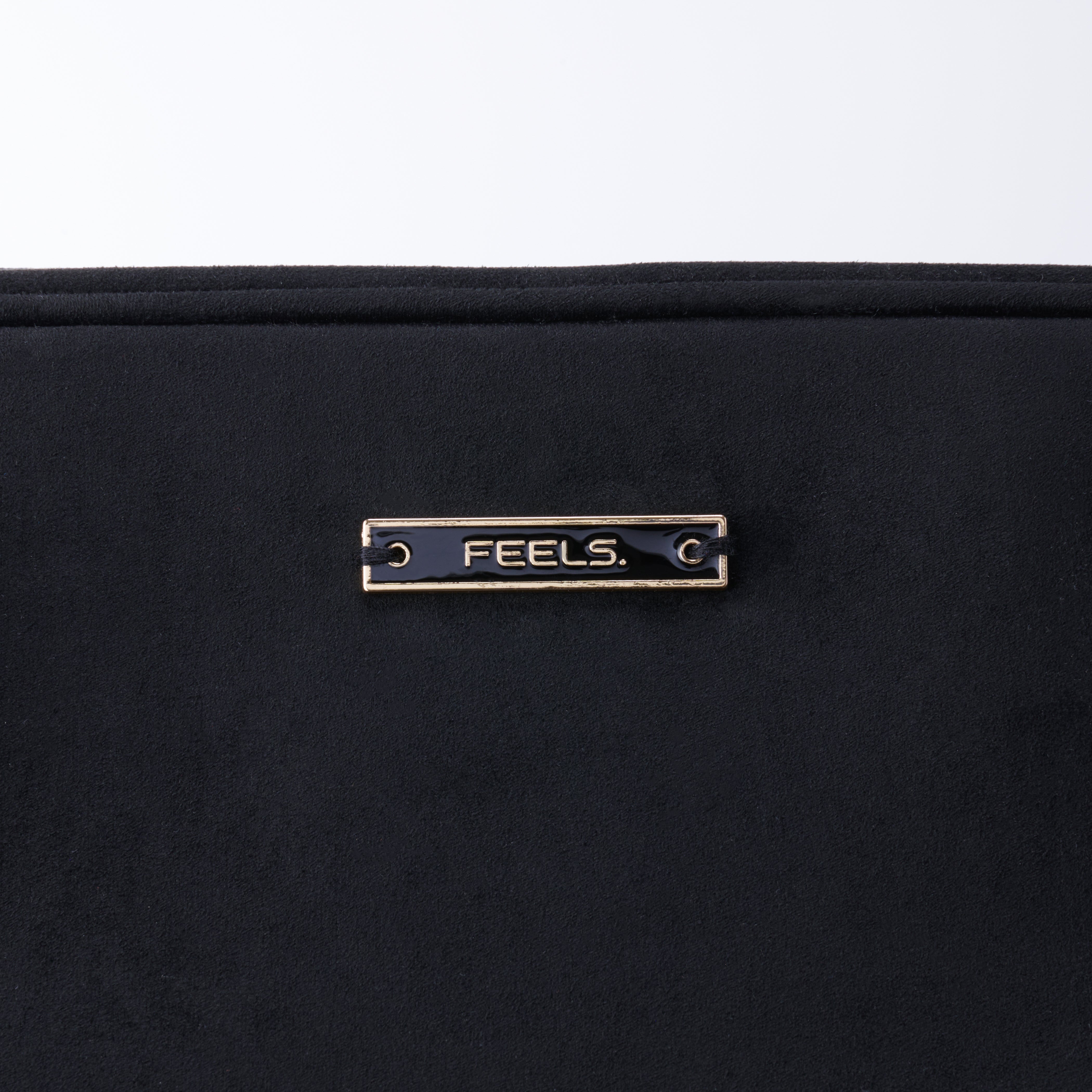 SUEDE TOUCH TRAVEL BAG BLACK – FEELS.