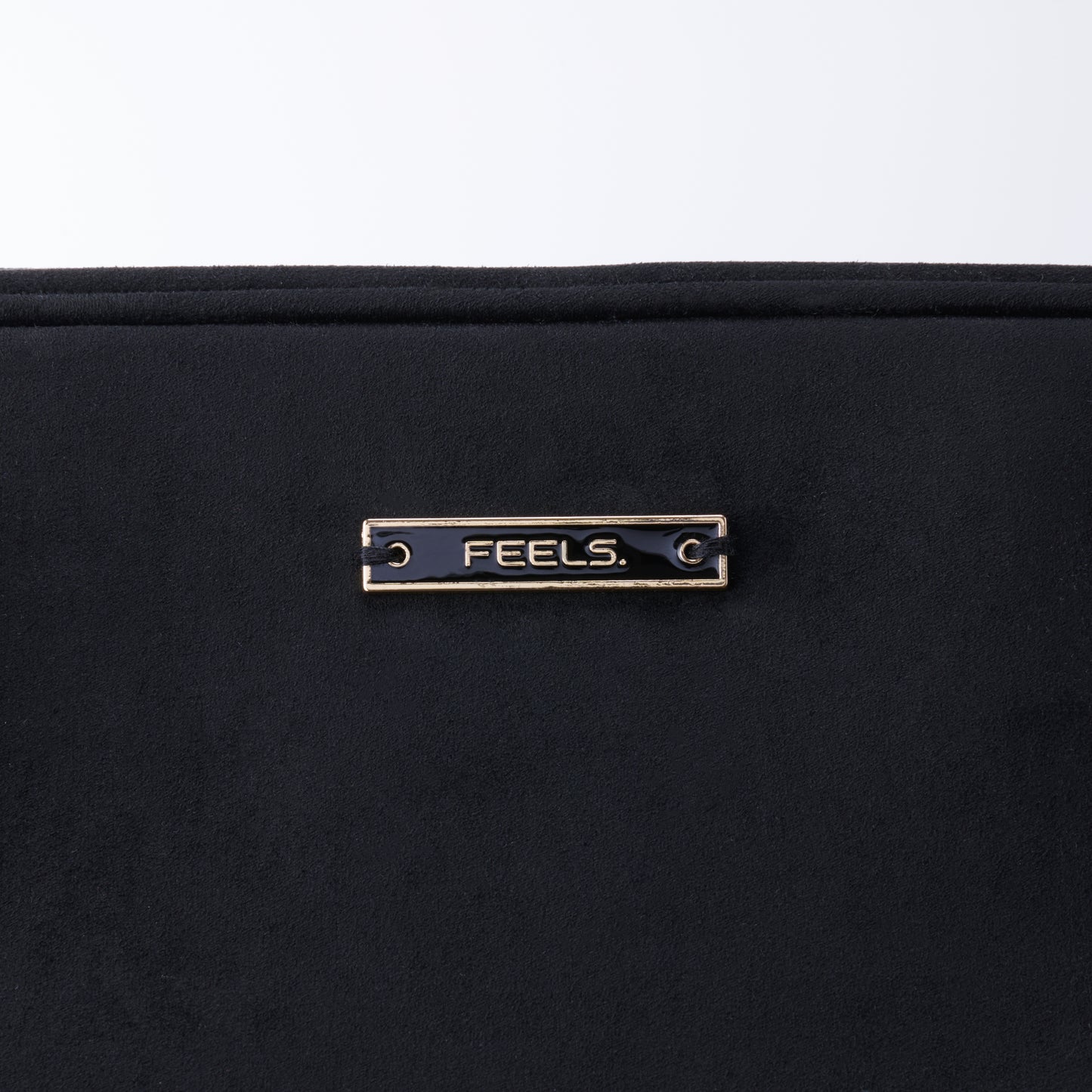 SUEDE TOUCH TRAVEL BAG BLACK