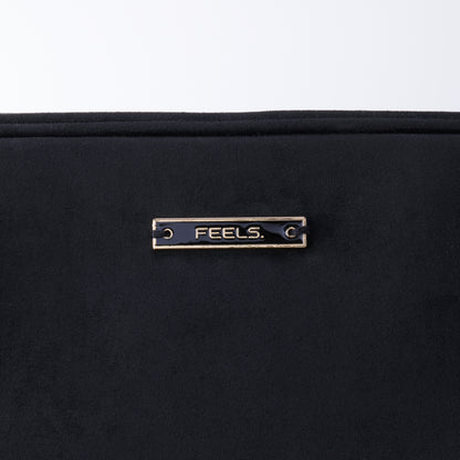 SUEDE TOUCH TRAVEL BAG BLACK