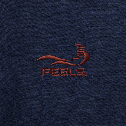 LINEN BLOUSON JACKET NAVY